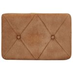 vidaXL Chaise à oreilles avec repose-pied Marron Toile