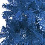 Vidaxl arbre de noël mince avec led et boules bleu 120 cm