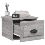 vidaXL Tables de chevet murales 2 Pièces sonoma gris 41 5x36x28 cm