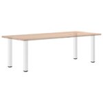 vidaXL Pieds de table console 4 pièces Blanc 72-74 cm Acier