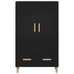 vidaXL Haut Armoire Noir 70 x 31 x 115 cm Bois d'ingénierie