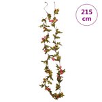 vidaXL Guirlandes de fleurs de Noël 6 Pièces rose 215 cm