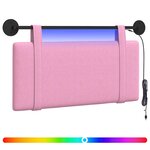 vidaXL Tête de lit suspendue Rose Tissu