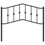 vidaXL Tête de lit métal noir 107 cm