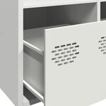 vidaXL Buffet blanc 101 5x39x73 5 cm acier laminé à froid