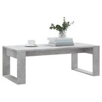 vidaXL Table basse gris béton 102x50x35 cm bois d'ingénierie