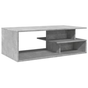 vidaXL Table basse gris béton 102x55x35 cm bois d'ingénierie
