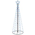 vidaXL Arbre de Noël cône 108 LED Bleues 70x180 cm
