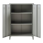 Casier de bureau métallique à 2 portes 110 x 75 x 33 cm gris foncé 03_0009180