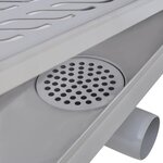 vidaXL Drain de douche linéaire 630 x 140 mm Acier inoxydable