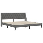 vidaXL Cadre de lit avec matelas Gris foncé 200 x 200 cm Velours