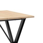 vidaXL Table à manger cadre en X 70x70x75 cm bois de pin massif fonte
