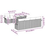 vidaXL Ensemble de jardin 9 pièces avec coussins en poly rotin noir