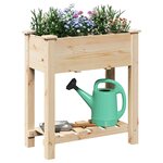 vidaXL Cache-pot de jardin avec étagère Beige 71 x 37 x 76.5 cm