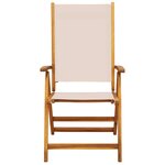 vidaXL Chaises pliables de jardin lot de 8 bois d'acacia et textilène