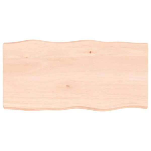 vidaXL Dessus de table bois massif non traité bordure assortie