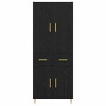 vidaXL Haut Armoire Chêne noir 69 5 x 34 x 180 cm Bois d'ingénierie