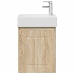 vidaXL Meuble de salle de bain avec robinet Chêne Sonoma