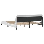 vidaXL Cadre de lit sans matelas blanc 180x200 cm similicuir
