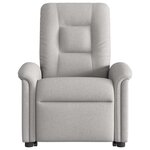 vidaXL Fauteuil inclinable électrique gris nuage tissu