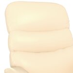 vidaXL Fauteuil inclinable Crème Similicuir