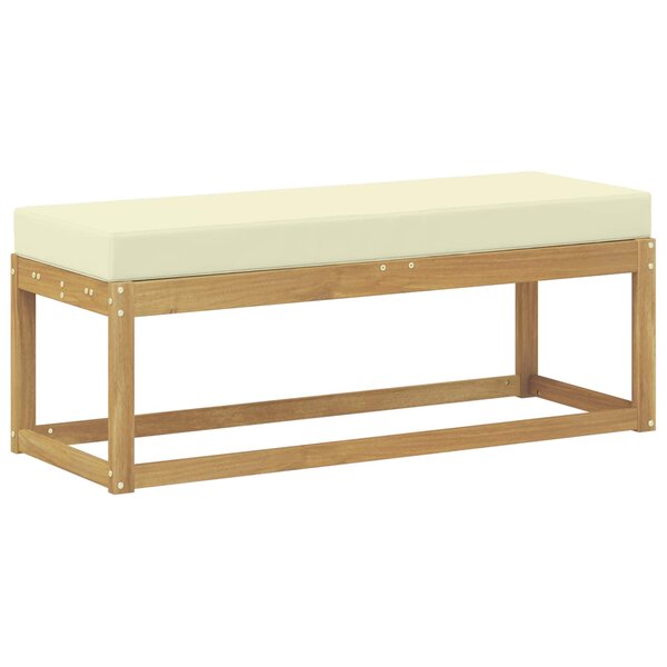 vidaXL Banc de Jardin Blanc 115 x 43 x 45 cm Bois d'Acacia Massif