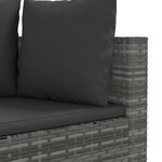 vidaXL Salon de jardin avec coussins 10 Pièces gris résine tressée