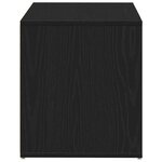 vidaXL banc avec tiroir Noir 80 x 40 x 45 cm Bois d'ingénierie