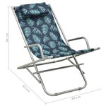 vidaXL Chaises à bascule lot de 2 Acier Motif de feuilles