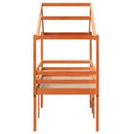 vidaXL Lit haut avec toit cire marron 90x200 cm bois de pin massif
