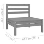 Salon de jardin meuble d'extérieur ensemble de mobilier 9 pièces gris bois de pin massif 02_0018252