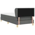 Lit Box Spring vidaXL avec Matelas - Gris Foncé  90x190 cm  Tissu