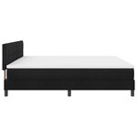vidaXL Lit à ressort avec matelas et lumière LED noire 200x200 cm tissu
