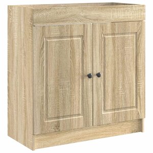 vidaXL Armoire sous évier de salle de bain Chêne Sonoma