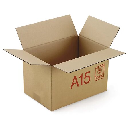 Caisse carton galia simple cannelure avec rabats 30x20x20 cm (lot de 20)