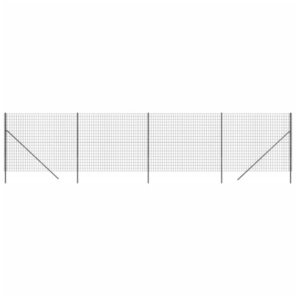 vidaXL Clôture en treillis métallique anthracite 1 8x10 m