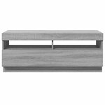 vidaXL Meuble TV avec lumières LED sonoma gris 100x35x40 cm