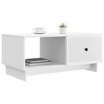 vidaXL Table basse Blanc 90 x 50 x 40 cm Bois d'ingénierie