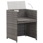 vidaXL Ensemble à manger d'extérieur 15 Pièces coussins rotin Anthracite