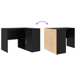 vidaXL Bureau d'angle avec tiroir 2 Pièces Chêne noir 102 x 50 x 75 cm