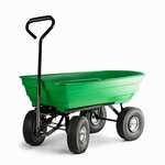 Chariot d'entretien de jardin à bascule - Avec poignée de transport - Contenance : 75 Litres