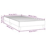 vidaXL Sommier à ressorts de lit Crème 90x190 cm Similicuir