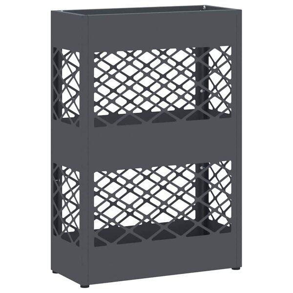 vidaXL Porte-parapluie avec stockage Anthracite 28 x 12 x 41 cm Acier