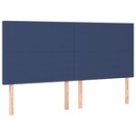 vidaXL Sommier à lattes de lit et matelas et LED Bleu 180x200 cm Tissu