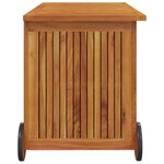 vidaXL Boîte de rangement de jardin avec roues 90x50x58 cm Bois acacia