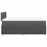 vidaXL Sommier à lattes de lit avec matelas Gris foncé 120x200cm Tissu