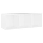 vidaXL Meubles TV 2 Pièces Blanc 107x35x37 cm Bois d'ingénierie