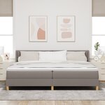 Lit à ressorts vidaXL avec matelas taupe 200x200 cm en tissu