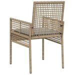 vidaXL Chaise de jardin 2 Pièces Beige 55 x 53 x 85 cm polyrotin