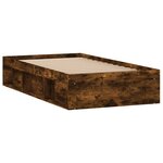 vidaXL Cadre de lit chêne fumé 90x200 cm